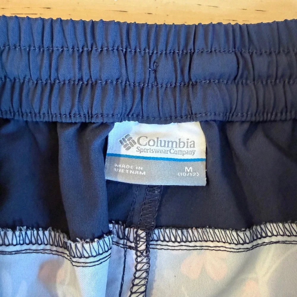 Columbia Sandy Shores Board Shorts Navy Floral Butterfly Girls Size M 10/12 - Picture 3 of 7